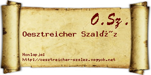 Oesztreicher Szaléz névjegykártya